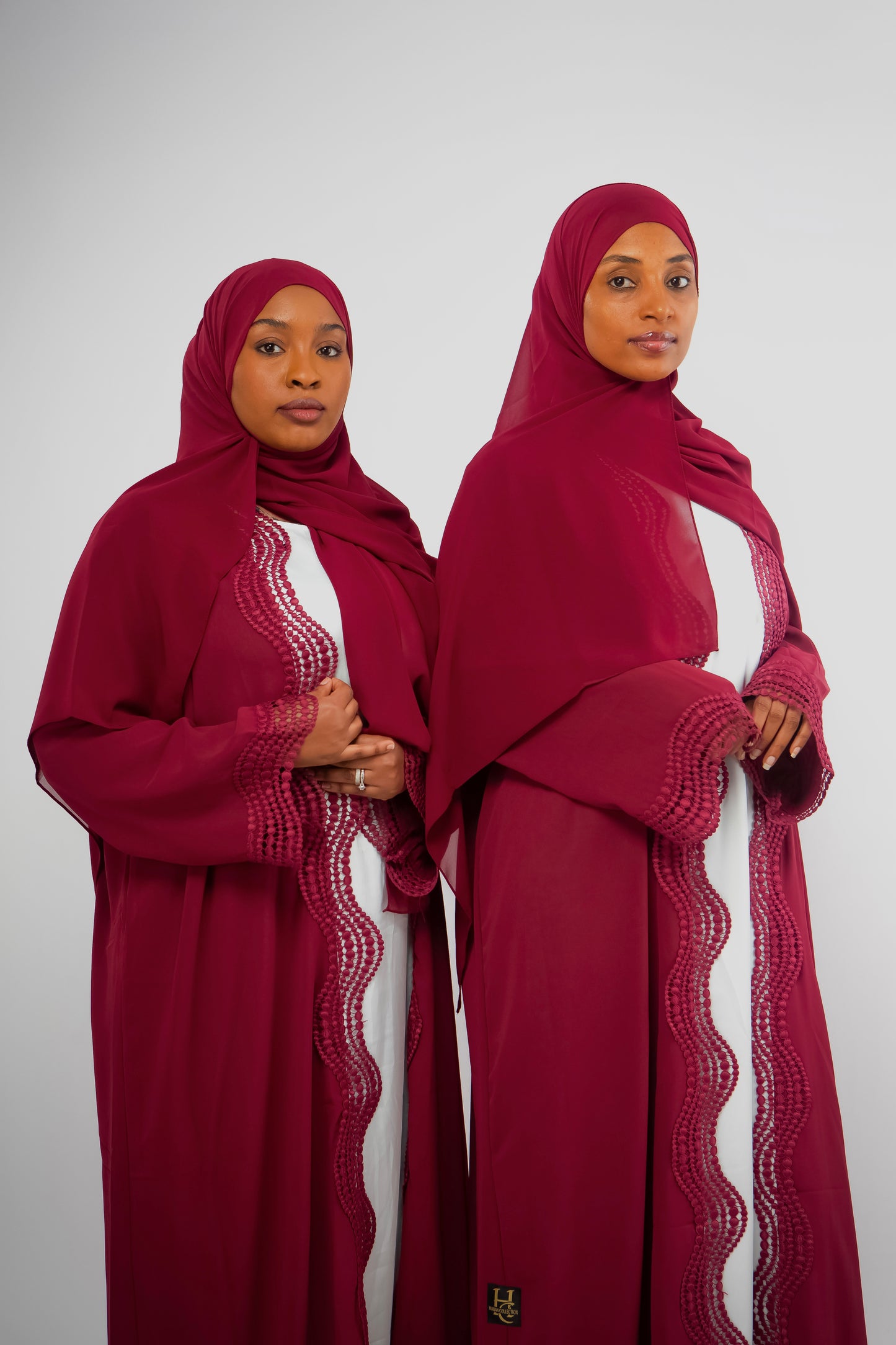 Marron Amar lace abaya